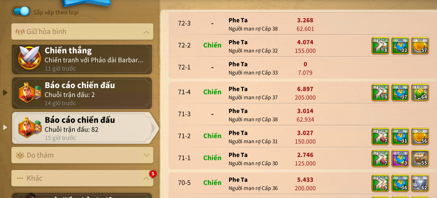 Bot xử lý cả rợ tier cao Cấp 30-38 với 60.000-205.000 troops mỗi target — tier sinh Honor 5.000-10.000/kill, manual chỉ alliance rally mới hạ được
