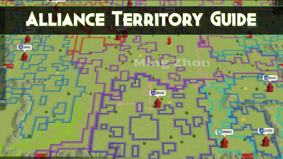 Bản đồ lãnh thổ alliance trong KvK — flag, fortress và điểm tranh chấp quanh pass